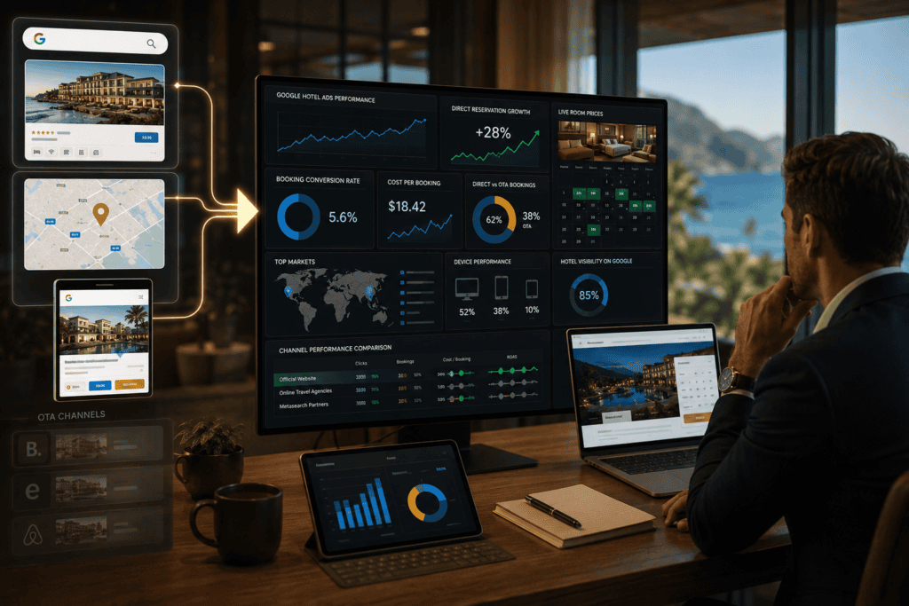 Google Hotel Ads: Como Funciona e Como Anunciar Seu Hotel ao Lado das OTAs